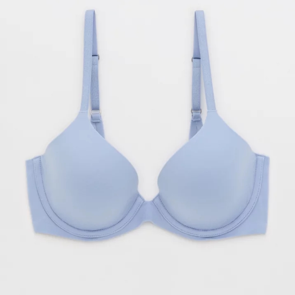 Aerie Sunnie Lurex Strap Full Coverage Lightly Lined Bra 40C Light Blue